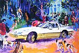 Leroy Neiman Rendezvous a la Corvette painting